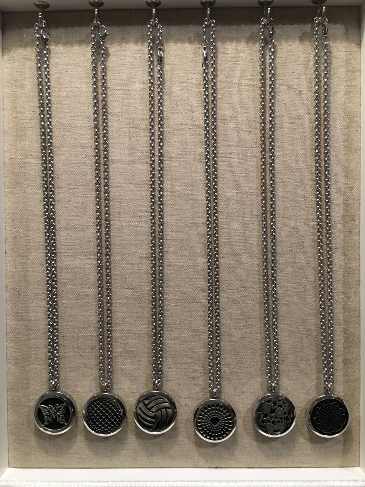 Essential Oil Pendant Stainless Steel Diffuser Sunflower, Locket With 19" Chain.