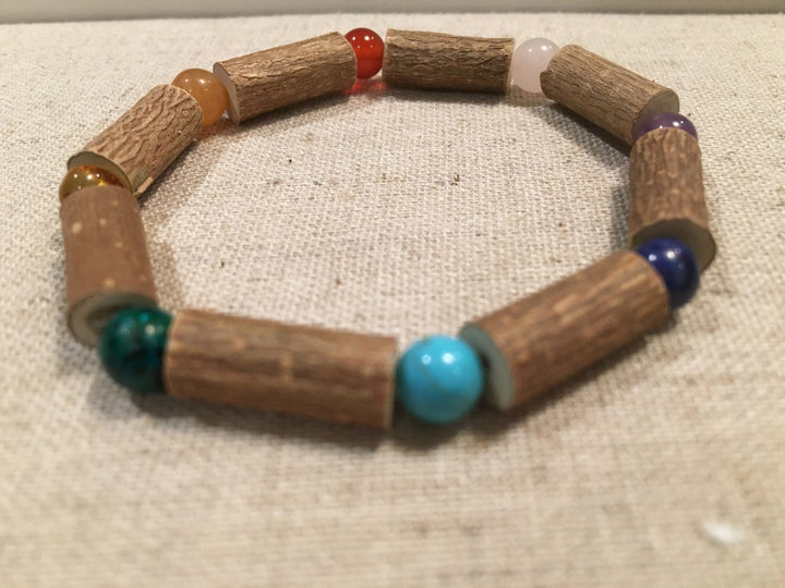 Hazelwood Bracelet - 8 - 9 Inch Hazelwood Bracelet Eczema Colic Reflux GERD Rose Lapis Amethyst