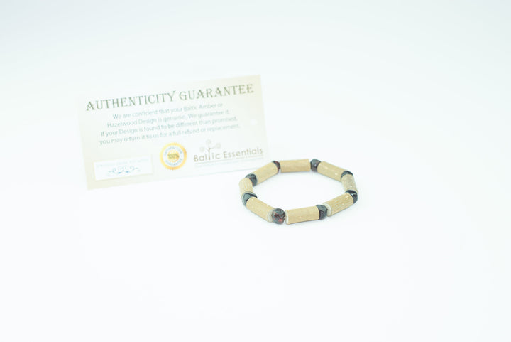 7.5" - 8.5" ADHD Black Onyx Hazelwood Heart burn acid reflux Eczema Bracelet