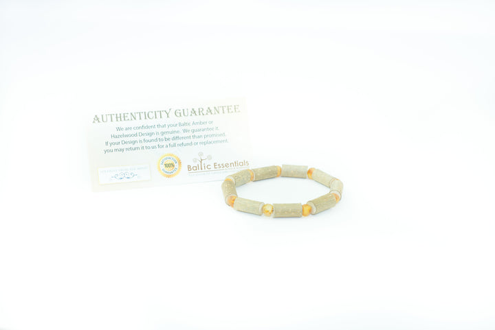 Hazelwood Bracelet - 7.5" 6.5" Hazelwood Heart Burn Reflux Eczema Raw Honey Baltic Amber Bracelet
