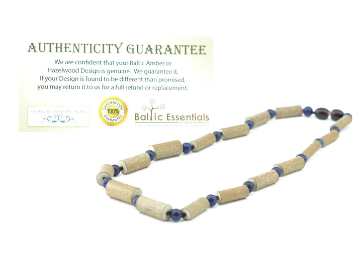 Hazelwood Necklace - ADHD Acid Reflux 16 17 19 22 Hazelwood Eczema Necklace Adult Lapis Lazuli