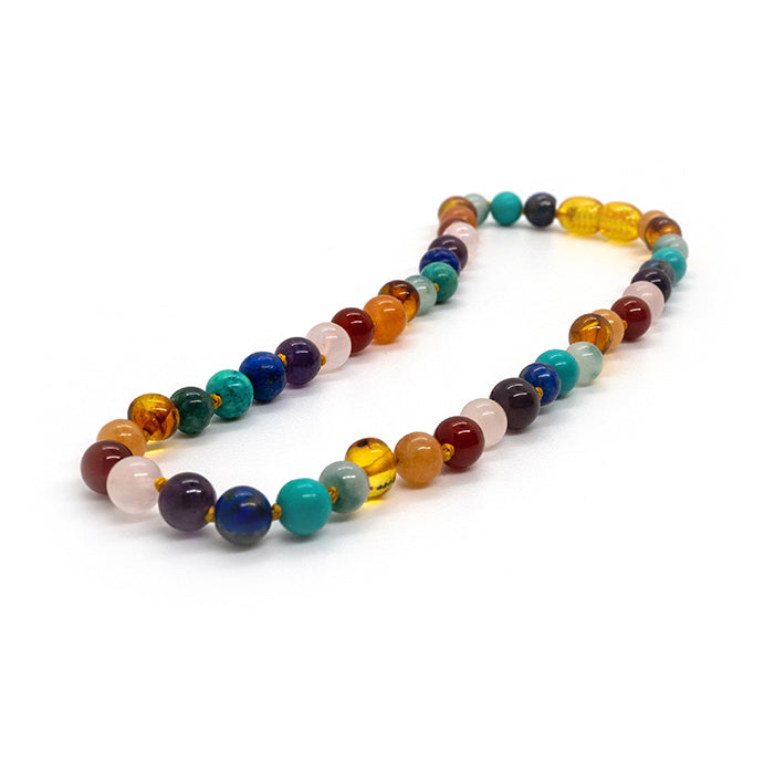 Rainbow Necklace Baltic Essentials Honey Rainbow Amber Necklace