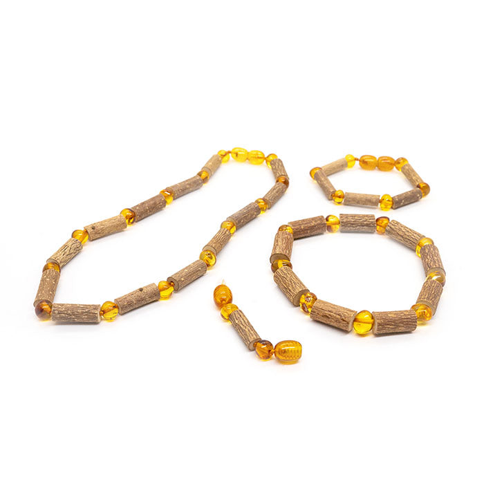 7.5" Hazelwood Heart Burn acid reflux Eczema Polished Amber Honey Bracelet