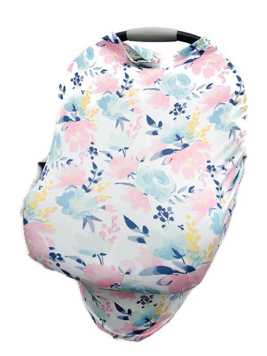 Pastel Flower 5-in-1 Multi Cover Infant Car Shopping Nursing Cover