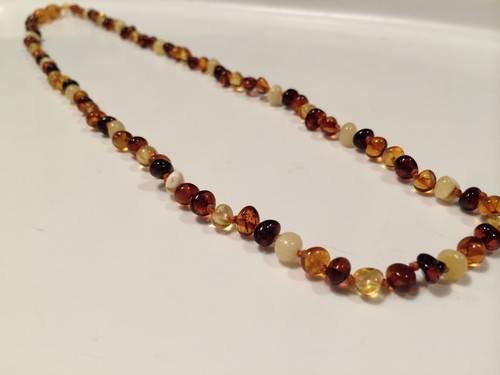Polished Multi 21 Inch SET With 7-8" Bracelet Baltic Amber Necklace For Big Kid, Child, Or Adult