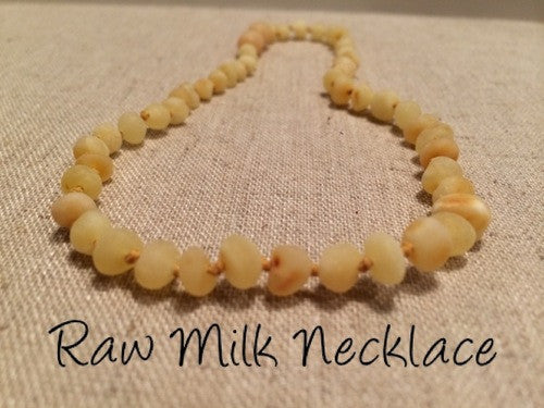 Raw Milk Baltic Amber Necklace For Baby, Infant, Toddler, Big Kid.