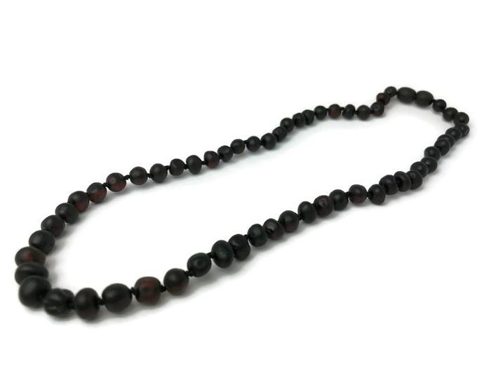 Raw Or Polished Cherry Baltic Amber Necklace For Big Kid, Child, Or Adult