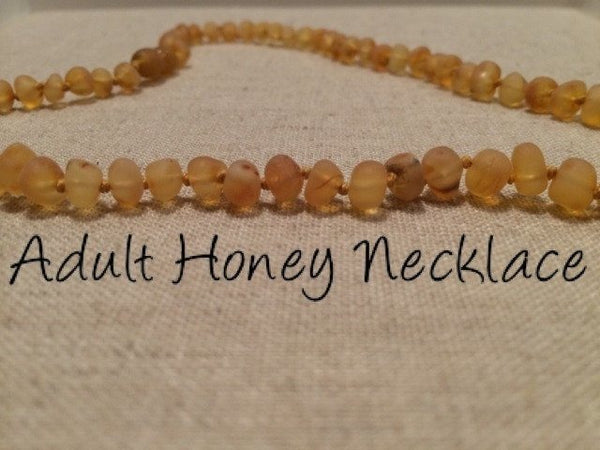 Raw unpolished 16 17 inch Honey Baltic Amber Necklace for Big